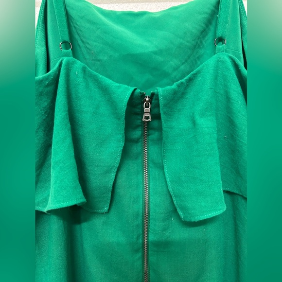 Alice + Olivia Etta Ruffle Mini Dress in Kelly Green - Picture 9 of 9